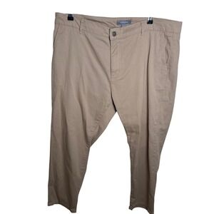 Ash & Erie Mens Essential Chino Pants Khaki Tan Stretch Tapered 38x26